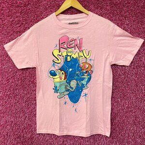 Ren and Stimpy Space Walk Pink T-shirt size Small